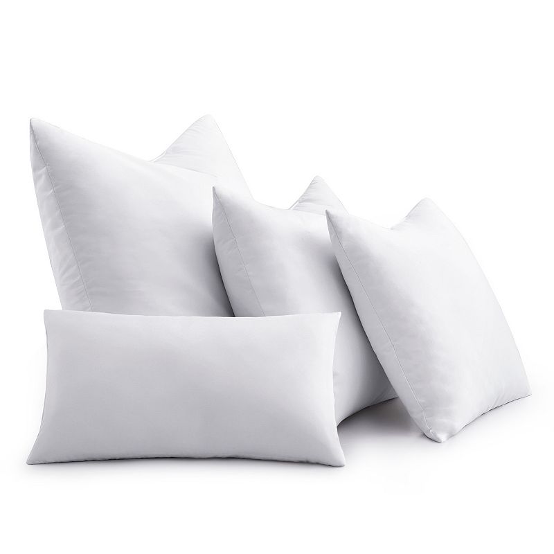 UNIKOME 2-Pack Feather & Down Pillow Inserts, 26X26 Euro Square