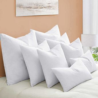 Unikome 2 Pack Feather Decorative Throw Pillow Inserts for Sofa, Bed and Couch