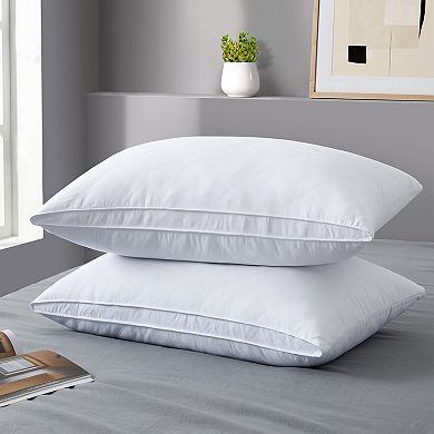 Unikome 2 Pack High Loft Down Feather Bed Pillows