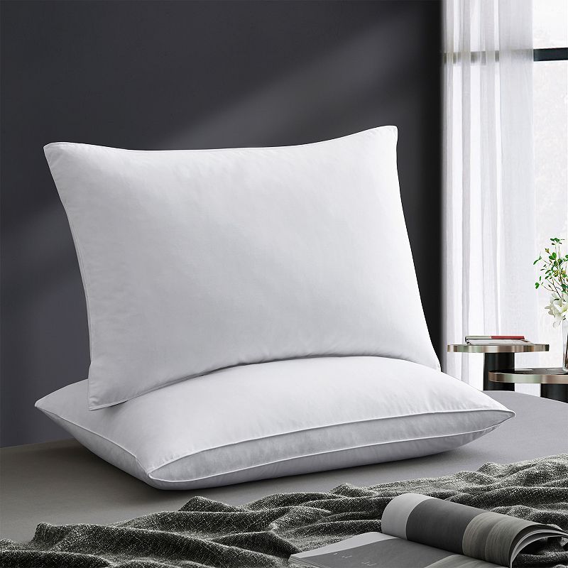 CosmoLiving Diamond Luxe Gusset Pillow, White, Standard