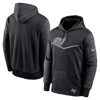 Men s Nike Black Tampa Bay Buccaneers RFLCTV Chevron Pullover Hoodie