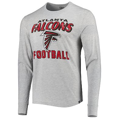 Men's '47 Heathered Gray Atlanta Falcons Dozer Franklin Long Sleeve T-Shirt