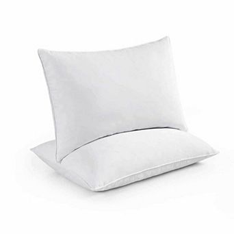 Unikome 2 Pack Breathable Cotton Goose Down & Goose Feather Bed Pillow