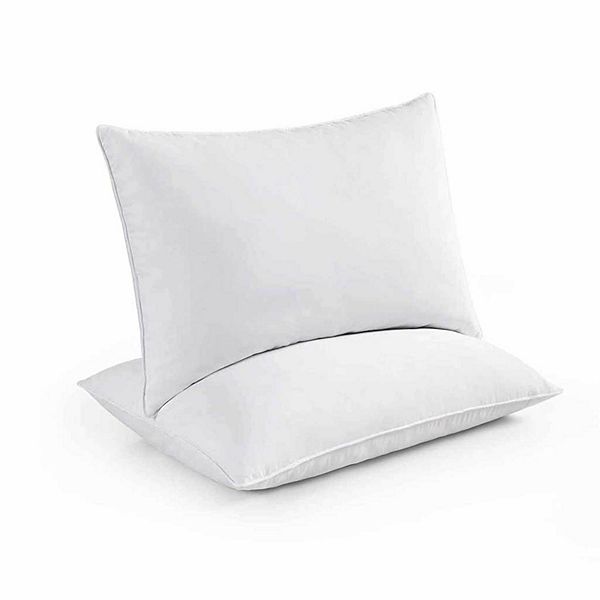 Unikome 2 Pack Breathable Cotton Goose Down & Goose Feather Bed Pillow
