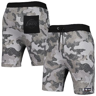 Men s NBA x Hugo Boss Los Angeles Lakers Black Slam Camo Shorts