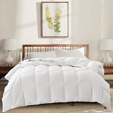 Unikome Year Round Warmth White Goose Down and Feather Fiber Comforter