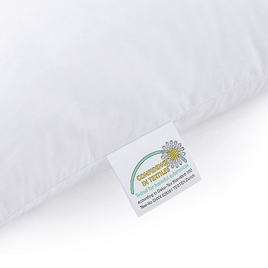 Unikome 2 Pack Medium Soft Goose Down and Feather Gusset Pillows with 100% Breathable Cotton Cover