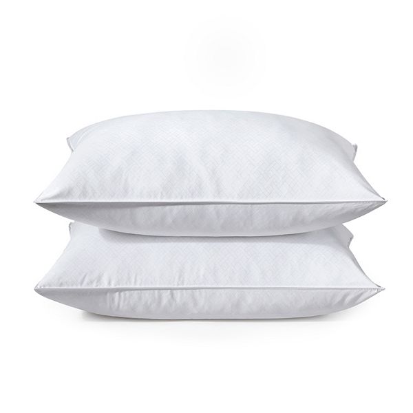Unikome 2 Pack Medium Soft Goose Down and Feather Gusset Pillows with