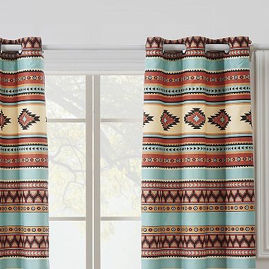 Greenland Home Red Rock Grommeted Curtain Panels (Set of 2), 84-inch Long, Clay