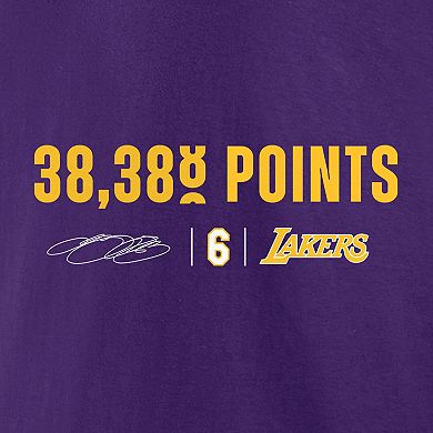 Men's Fanatics Branded LeBron James Purple Los Angeles Lakers NBA All-Time Scoring Record Pullover Hoodie