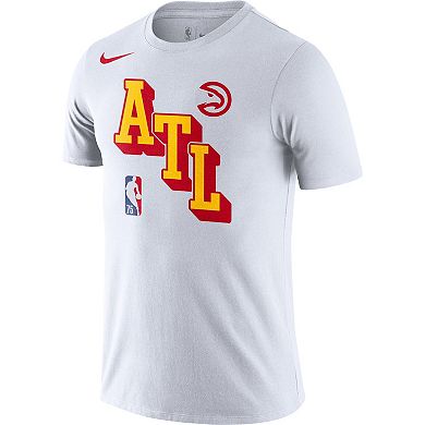 Men's Nike White Atlanta Hawks Courtside Performance Block T-Shirt