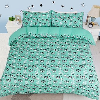 Polyester Kids Duvet Cover 3 pc Set Alien Pattern Full