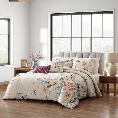 Bebejan Floral Garden 100% Cotton 5-piece Reversible Comforter Set