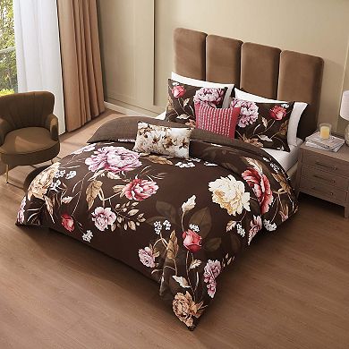 Bebejan Floral Garden 100% Cotton 5-piece Reversible Comforter Set