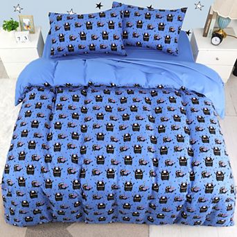 Polyester Microfiber 5 pc Kids Bedding Set Small Cartoon Pattern Twin