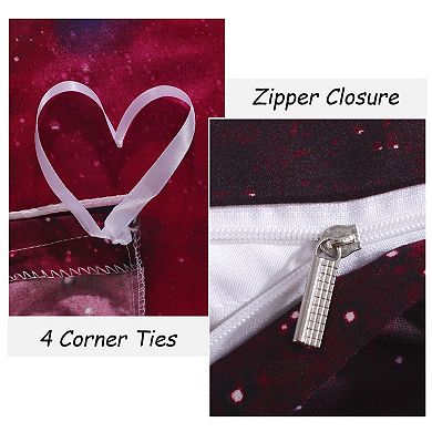 Galaxy Sky Cosmos Night Pattern 3D Printed 3pcs Bedding Duvet Cover Set Queen