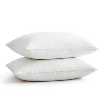 Unikome 2 Pack Gusseted Goose Feather Pillow 100% Cotton Shell