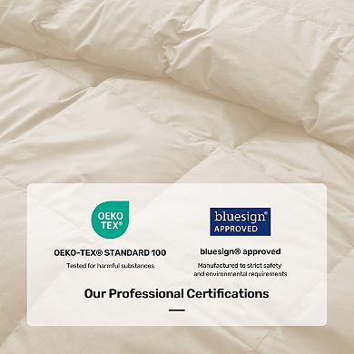 Unikome All Season Organic Cotton Comforter Duvet Insert Filled with Goose Down and Feather