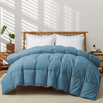 Unikome All Season Organic Cotton Comforter Duvet Insert Filled with Goose Down and Feather