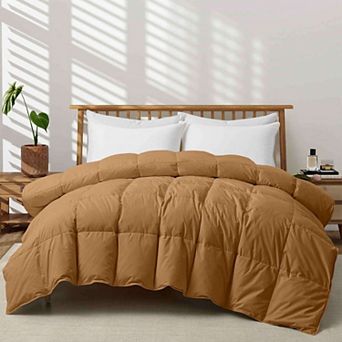 Unikome All Season Organic Cotton Comforter Duvet Insert Filled with Goose Down and Feather