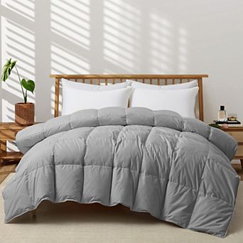 Unikome All Season Organic Cotton Comforter Duvet Insert Filled with Goose Down and Feather