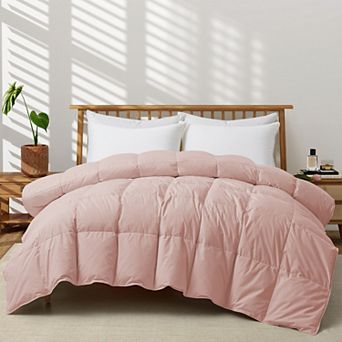 Unikome All Season Organic Cotton Comforter Duvet Insert Filled with Goose Down and Feather
