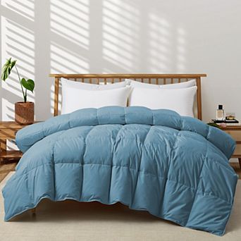 Unikome All Season Organic Cotton Comforter Duvet Insert Filled with Goose Down and Feather