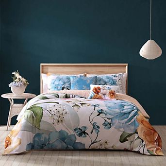 Bebejan Maia Blue 100% Cotton 5 pc Reversible Comforter Set