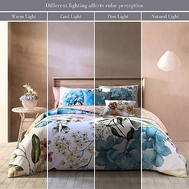 Bebejan Maia Blue 100% Cotton 5-piece Reversible Comforter Set