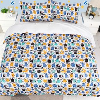 Kids Duvet Cover Set Dinosaur Printed, 5 pc Queen