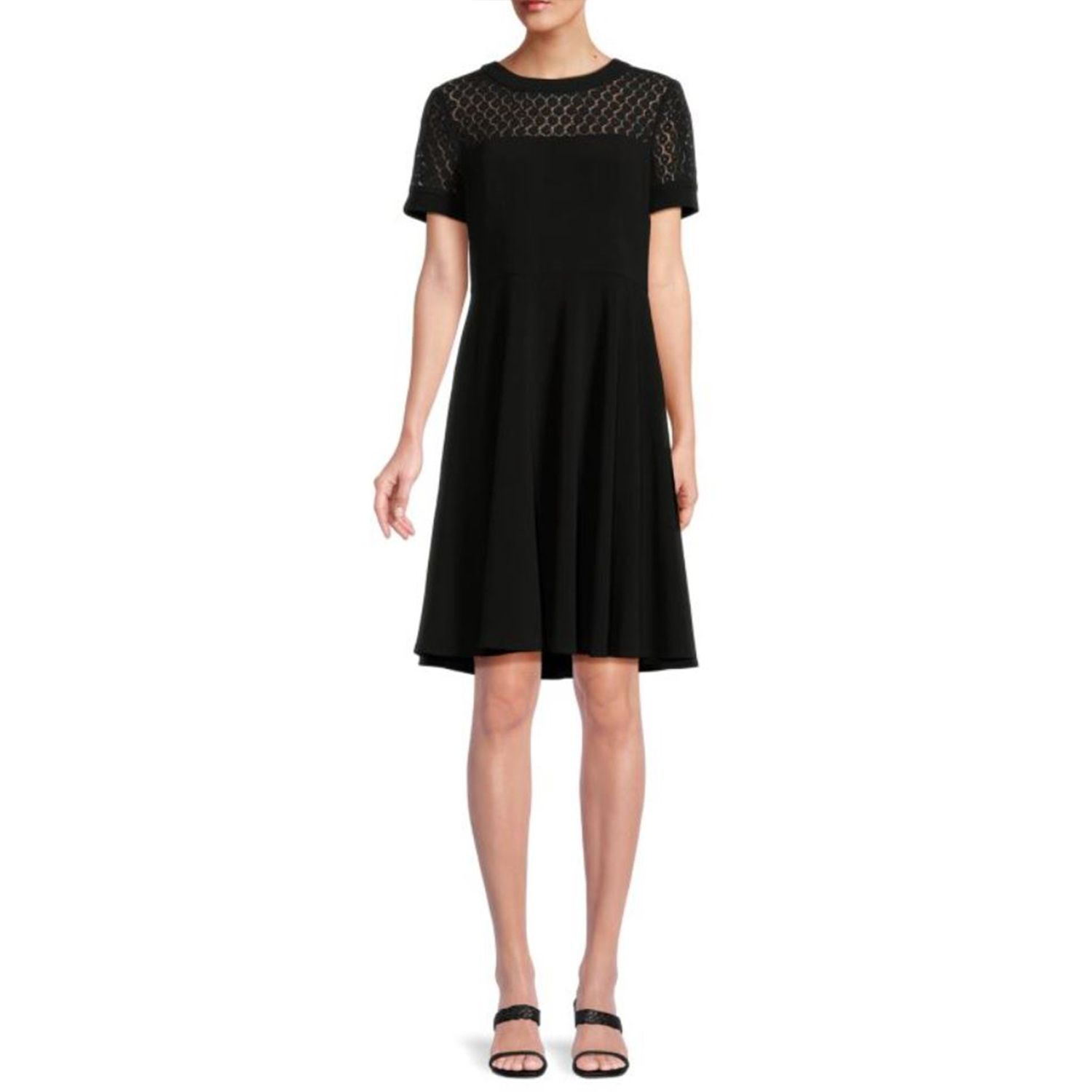 Женские платья Focus By Shani Fit & Flare Crepe & Lace Dress