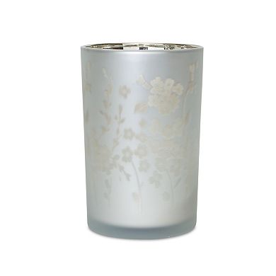 Melrose Frosted Glass Candle Holder 2-Piece Set