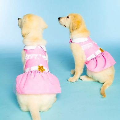 Doggy Parton Pink Cowgirl Collared Dress Dog Costume