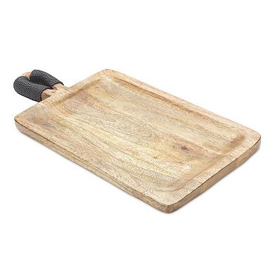 Melrose Mango Wood Cutting Board Style 2-Piece Tray Set