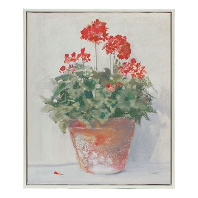 Melrose 2-Piece Framed Potted Geranium Print Wall Art