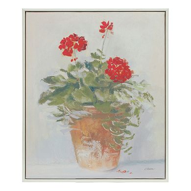 Melrose 2-Piece Framed Potted Geranium Print Wall Art