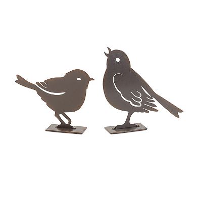 Melrose Metal Cut Out Bird Figurine 2-pc. Set
