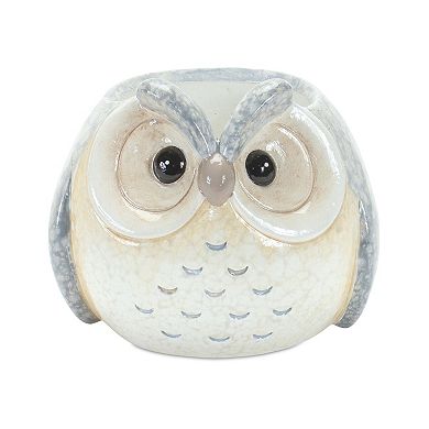 Melrose Whimsical Pastel Terra Cotta Owl Figurine 3-pc. Set