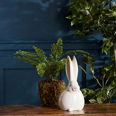 Melrose Rustic Terra Cotta Bunny Figurine 2-pc. Set