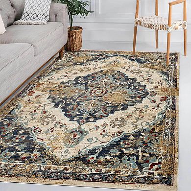 SUPERIOR Traditional Medallion Indoor Area Rug or Runner