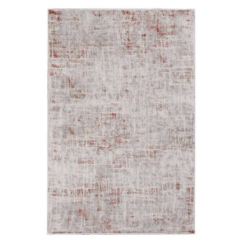 SUPERIOR Modern Distressed Abstract Indoor Area Rug, Orange, 7.5X9.5 Ft