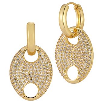 Cubic Zirconia Link Earrings