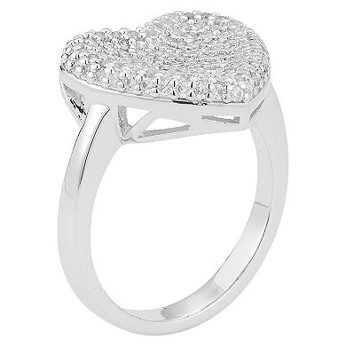 Cubic Zirconia Bold Heart Ring