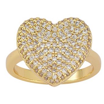 Cubic Zirconia Bold Heart Ring