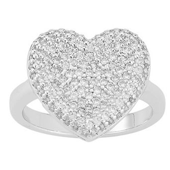 Cubic Zirconia Bold Heart Ring