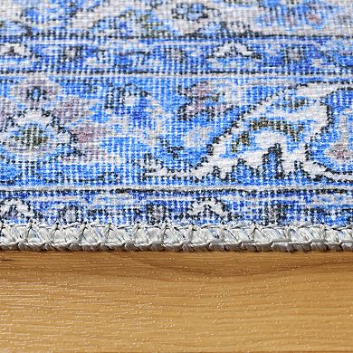 SUPERIOR Boho Distressed Floral Indoor Area Rug