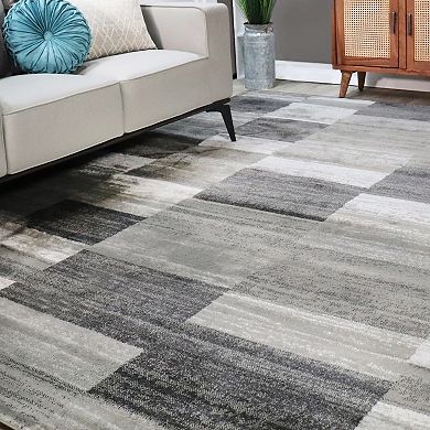 SUPERIOR Blairwood Modern Patchwork Indoor Geometric Area Rug