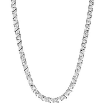 WINX Cubic Zirconia Triangular Gem Tennis Necklace