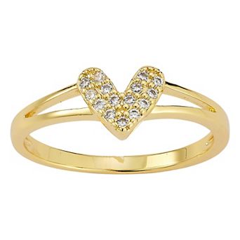 Cubic Zirconia Heart Ring