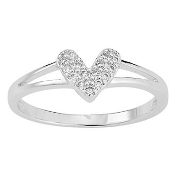 Cubic Zirconia Heart Ring